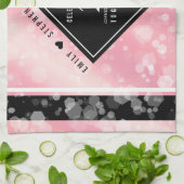 Elegante 2. Rose Quartz Hochzeitstag Geschirrtuch (Gefaltet)