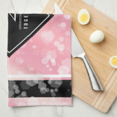 Elegante 2. Rose Quartz Hochzeitstag Geschirrtuch (Viertel Falte)