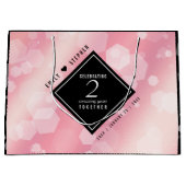 Elegante 2. Rose Quartz Hochzeitstag Große Geschenktüte (Vorderseite)