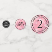 Elegante 2. Rose Quartz Hochzeitstag Konfetti (Vorderseiten)