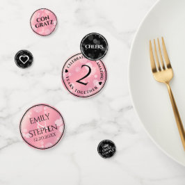 Elegante 2. Rose Quartz Hochzeitstag Konfetti