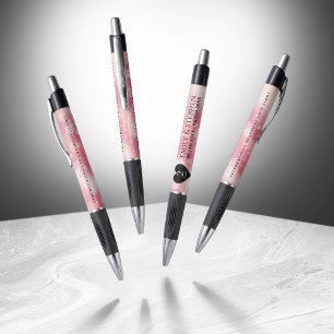 Elegante 2. Rose Quartz Hochzeitstag Kugelschreiber