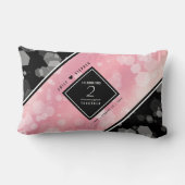 Elegante 2. Rose Quartz Hochzeitstag Lendenkissen (Rückseite)