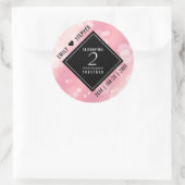 Elegante 2. Rose Quartz Hochzeitstag Runder Aufkleber (Tasche)