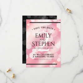 Elegante 2. Rose Quartz Hochzeitstag Save The Date