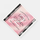 Elegante 2. Rose Quartz Hochzeitstag Serviette (Ecke)