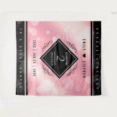 Elegante 2. Rose Quartz Hochzeitstag Wandteppich (Vorderseite (Horizontal))