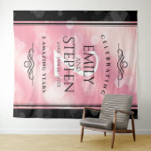 Elegante 2. Rose Quartz Hochzeitstag Wandteppich (Beispiel (Horizontal))