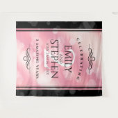 Elegante 2. Rose Quartz Hochzeitstag Wandteppich (Vorderseite (Horizontal))