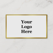 Elegante 2-seitige Imitats Gold Border Visitenkarte (Vorderseite)