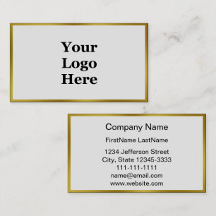Elegante 2-seitige Imitats Gold Border Visitenkarte
