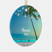 Elegante 2 versahen Foto-Hawaii-Palme-Lichter mit Keramik Ornament (Rechts)