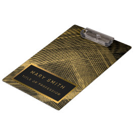 Elegante 2in1 Luxury Gold Black Business Card & Klemmbrett