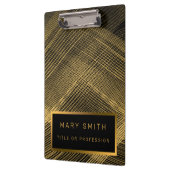 Elegante 2in1 Luxury Gold Black Business Card & Klemmbrett (Links)