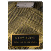 Elegante 2in1 Luxury Gold Black Business Card & Klemmbrett (Vorderseite)