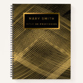 Elegante 2in1 Luxury Gold Black Business Card & Notizblock (Vorderseite)