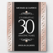 Elegante 30. Geburtstagsfeier der Perlen Fotoplatte (Vorderseite)