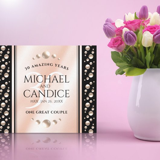 Elegante 30. Geburtstagsfeier der Perlen Leinwanddruck