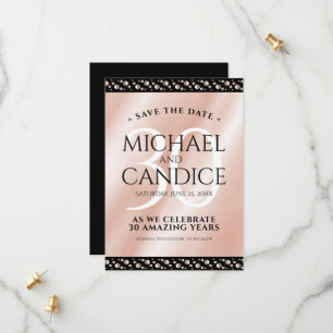 Elegante 30. Geburtstagsfeier der Perlen Save The Date