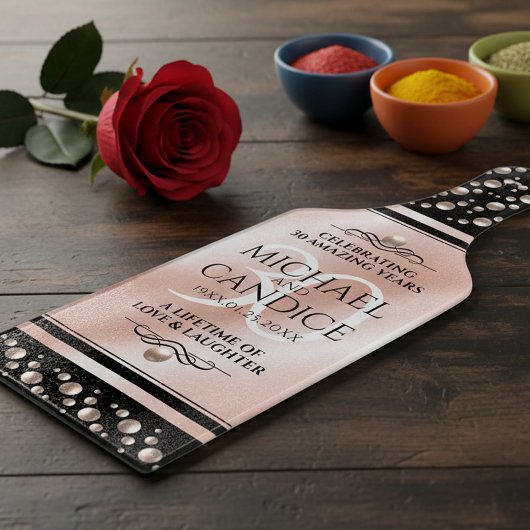 Elegante 30. Geburtstagsfeier der Perlen Schneidebrett