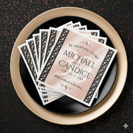 Elegante 30. Geburtstagsfeier der Perlen Serviette