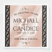 Elegante 30. Geburtstagsfeier der Perlen Serviette (Vorderseite)