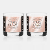 Elegante 30. Geburtstagsfeier der Perlen Whiskyglas (Rückseite)