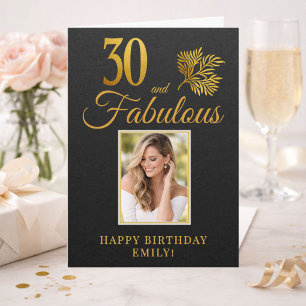 Elegante 30 und Fabelhafte Zweige 30. Geburtstagsf Karte