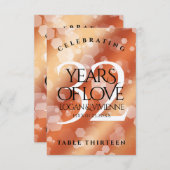 Elegante 32. Bronze Wedding Anniversary Table Card Dankeskarte (Vorne/Hinten)