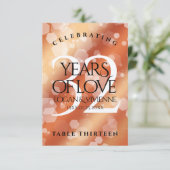 Elegante 32. Bronze Wedding Anniversary Table Card Dankeskarte (Stehend Vorderseite)