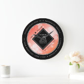 Elegante 35. Hochzeitstag Große Wanduhr (Zuhause)