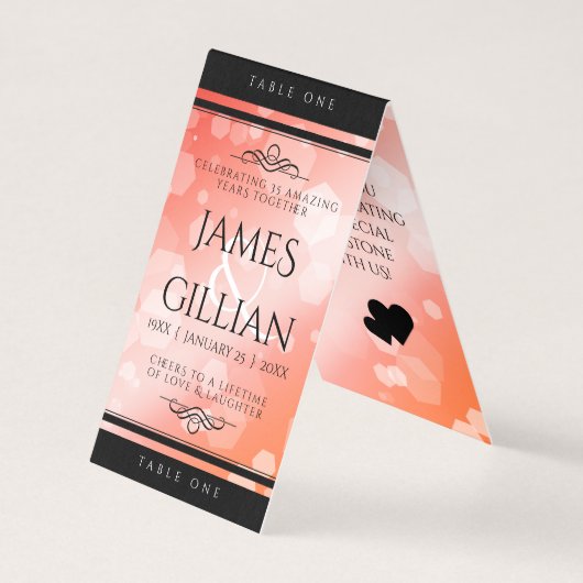 Elegante 35. Korallenjubiläumskarte (Vorderseite)