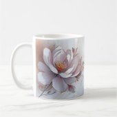 Elegante 3-dimensionale bemalte Blume Kaffeetasse (Links)