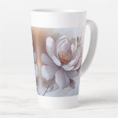 Elegante 3-dimensionale bemalte Blume Milchtasse (Rechte Ecke)