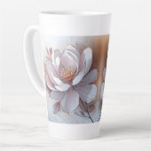 Elegante 3-dimensionale bemalte Blume Milchtasse (Linke Ecke)