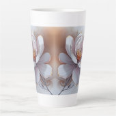 Elegante 3-dimensionale bemalte Blume Milchtasse (Vorderseite)