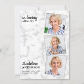 Elegante 3 Fotos Gedenkfeier Einladung (Vorderseite)