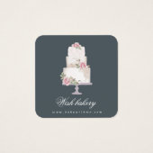 elegante 3-Tier-Kuchen-Visitenkarte (Vorderseite)