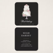 elegante 3-Tier-Kuchen-Visitenkarte (Vorne & Hinten)