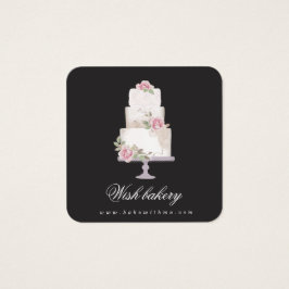 elegante 3-Tier-Kuchen-Visitenkarte