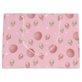 Elegante 3D-Ballon-Geschenktasche mit funkelnden L Große Geschenktüte (Vorderseite)