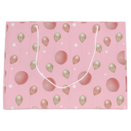 Elegante 3D-Ballon-Geschenktasche mit funkelnden L Große Geschenktüte