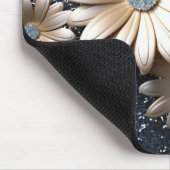 Elegante 3D Black and Gold Blume Mousepad (Ecke)