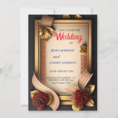 elegante 3D-Blume Einladung (Vorderseite)