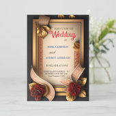 elegante 3D-Blume Einladung (Stehend Vorderseite)