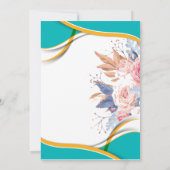 elegante 3D-Blume Einladung (Rückseite)