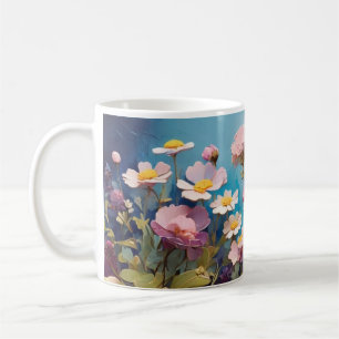 Elegante 3D-Blume-Tasse Kaffeetasse