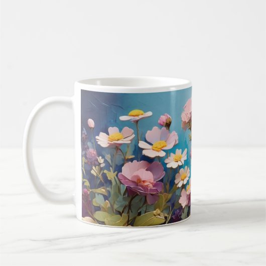 Elegante 3D-Blume-Tasse Kaffeetasse (Links)