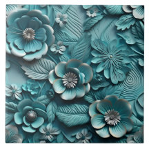 Elegante 3D Floral Relief