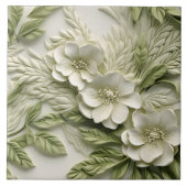 Elegante 3D Floral Relief Fliese (Vorderseite)